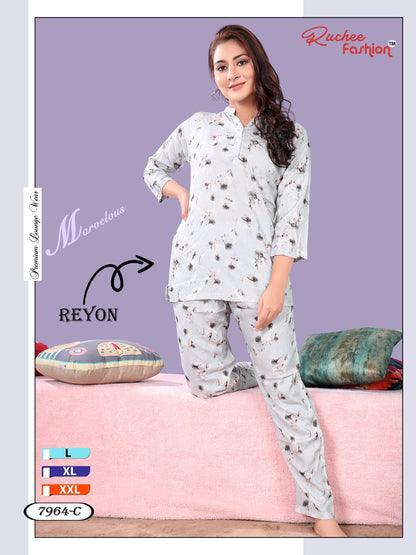 Rayon 1023 Ruchee Fashion Kurta Night Suits