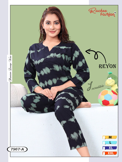 Rayon 1023 Ruchee Fashion Pyjama Night Suits
