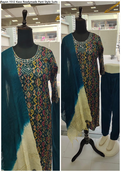 Rayon 1512 Kaso Readymade Pant Style Suits