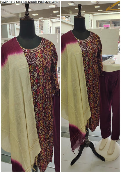 Rayon 1512 Kaso Readymade Pant Style Suits