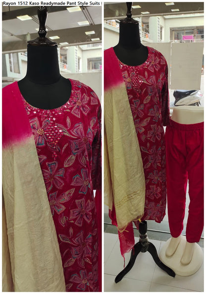 Rayon 1512 Kaso Readymade Pant Style Suits
