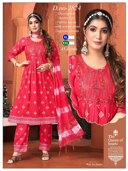 Rayon 2211 Globe Readymade Pant Style Suits