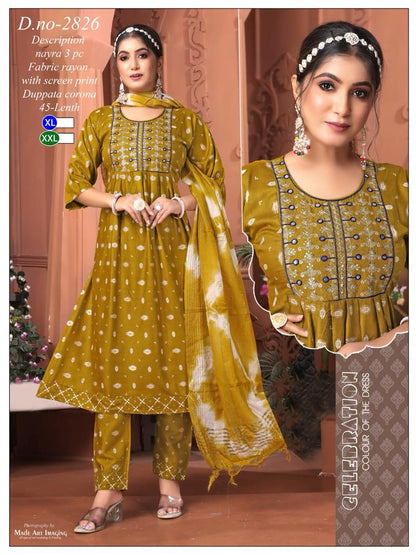 Rayon 2211 Globe Readymade Pant Style Suits