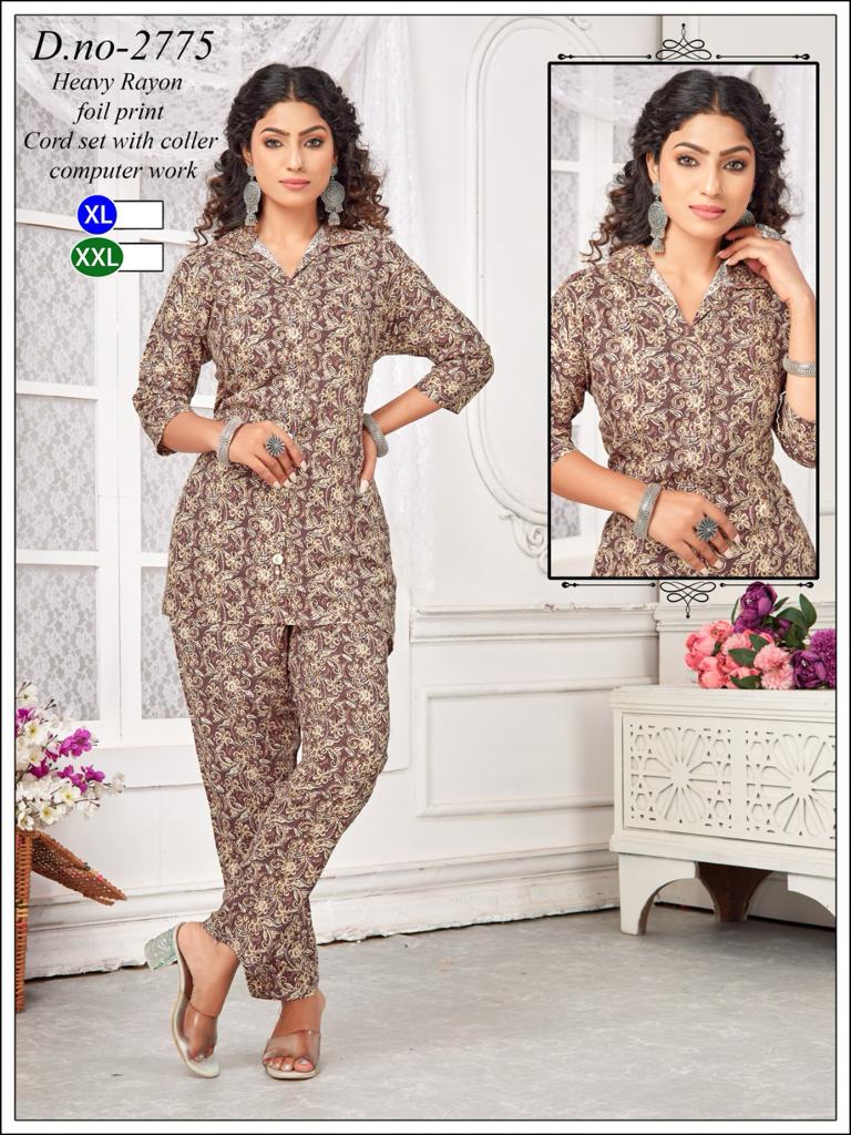 Rayon 2311 Globe Co Ord Set
