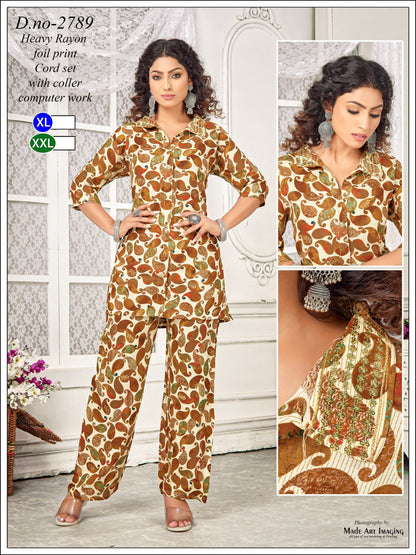 Rayon 2311 Globe Co Ord Set