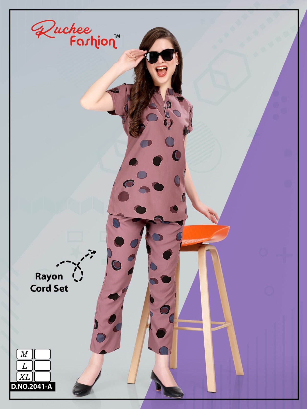 Rayon 2411 Ruchee Fashion Co Ord Set