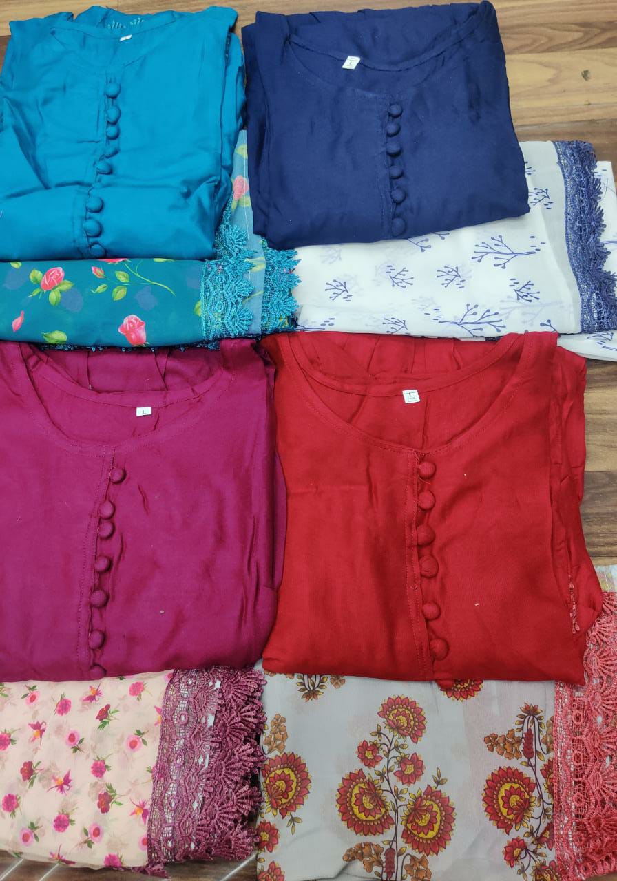 Rayon 2610 Salas Rayon Gown Dupatta Set