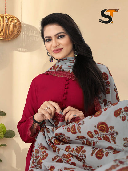 Rayon 2610 Salas Rayon Gown Dupatta Set