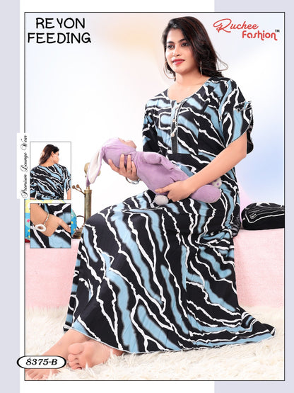 Rayon 281123 Ruchee Fashion Feeding Night Gown