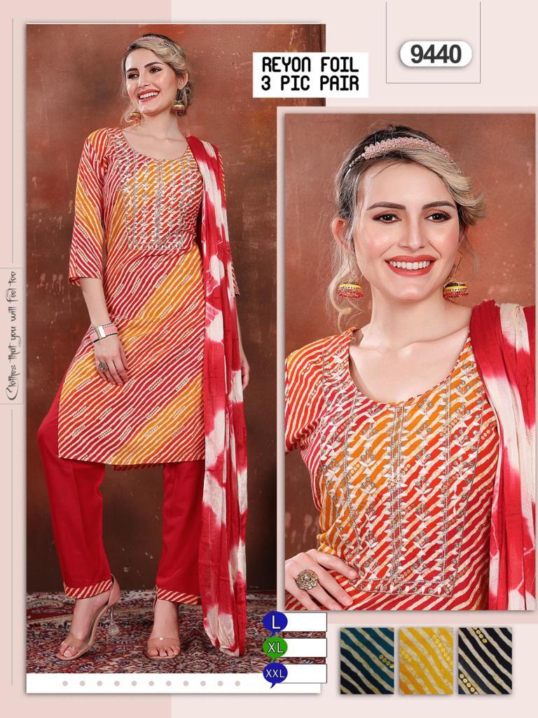 Rayon Foil Mmc Readymade Pant Style Suits