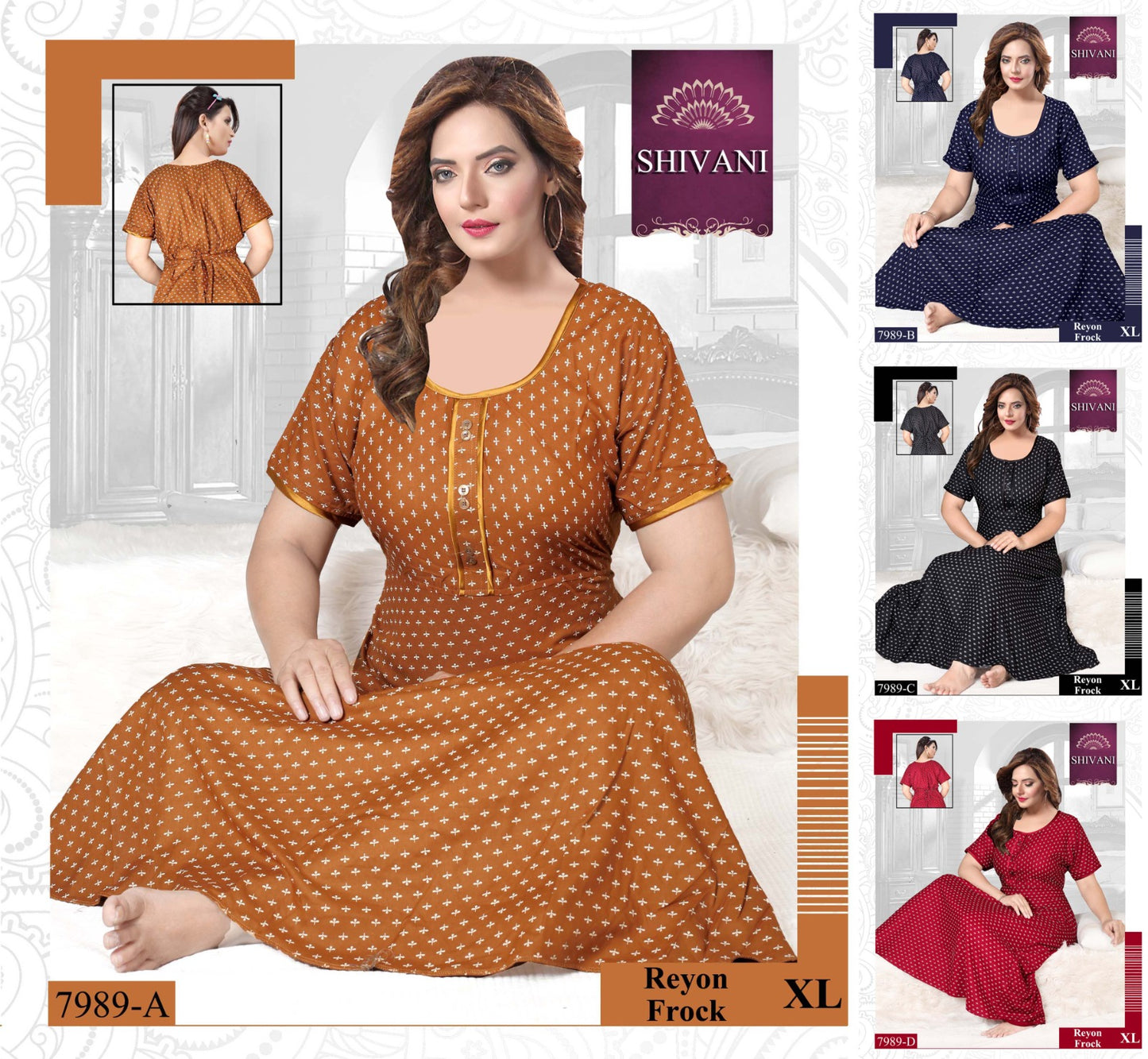 Rayon Frock 2011 Shivani Night Gowns