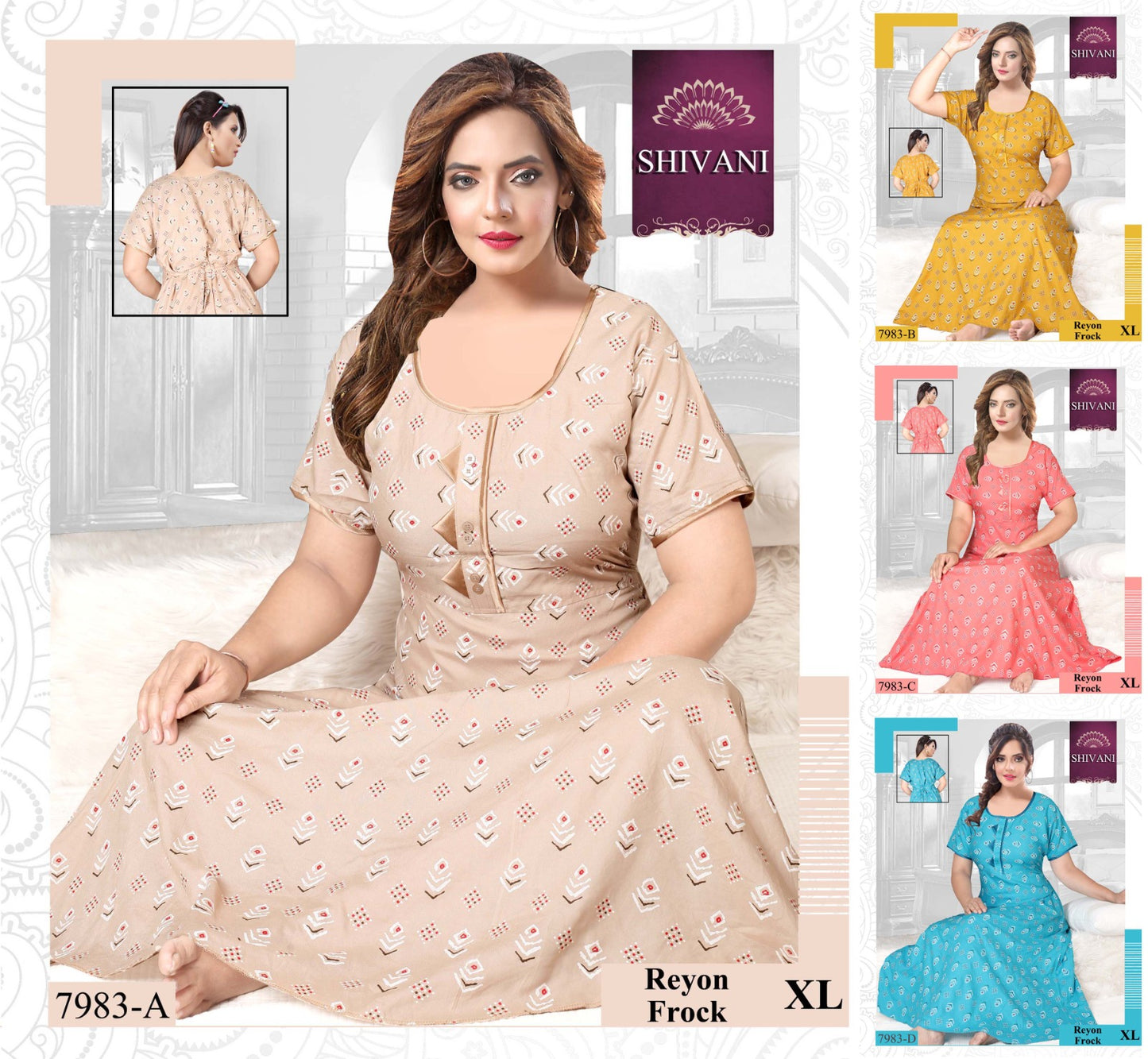 Rayon Frock 2011 Shivani Night Gowns