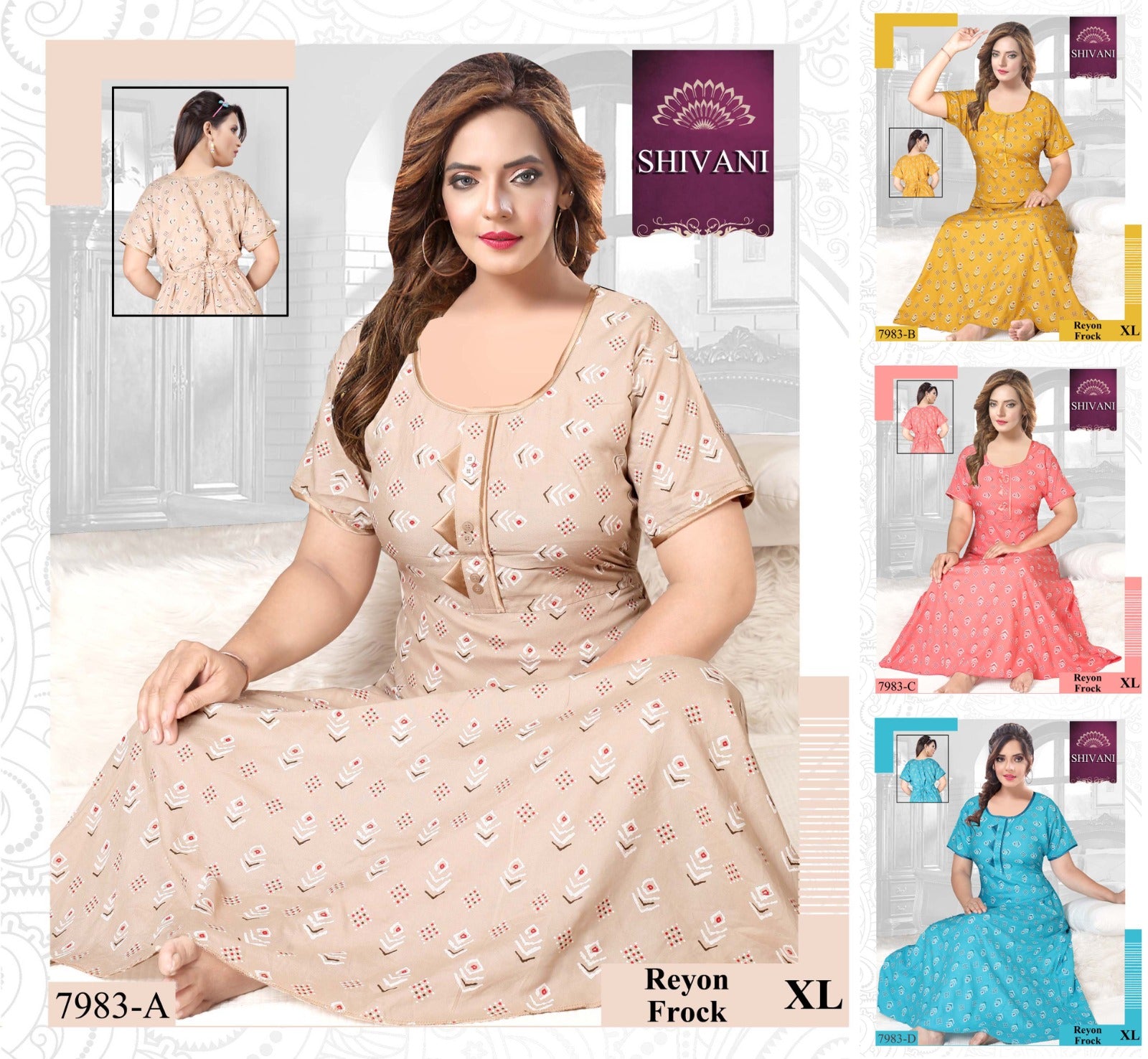 Rayon Frock 2011 Shivani Night Gowns