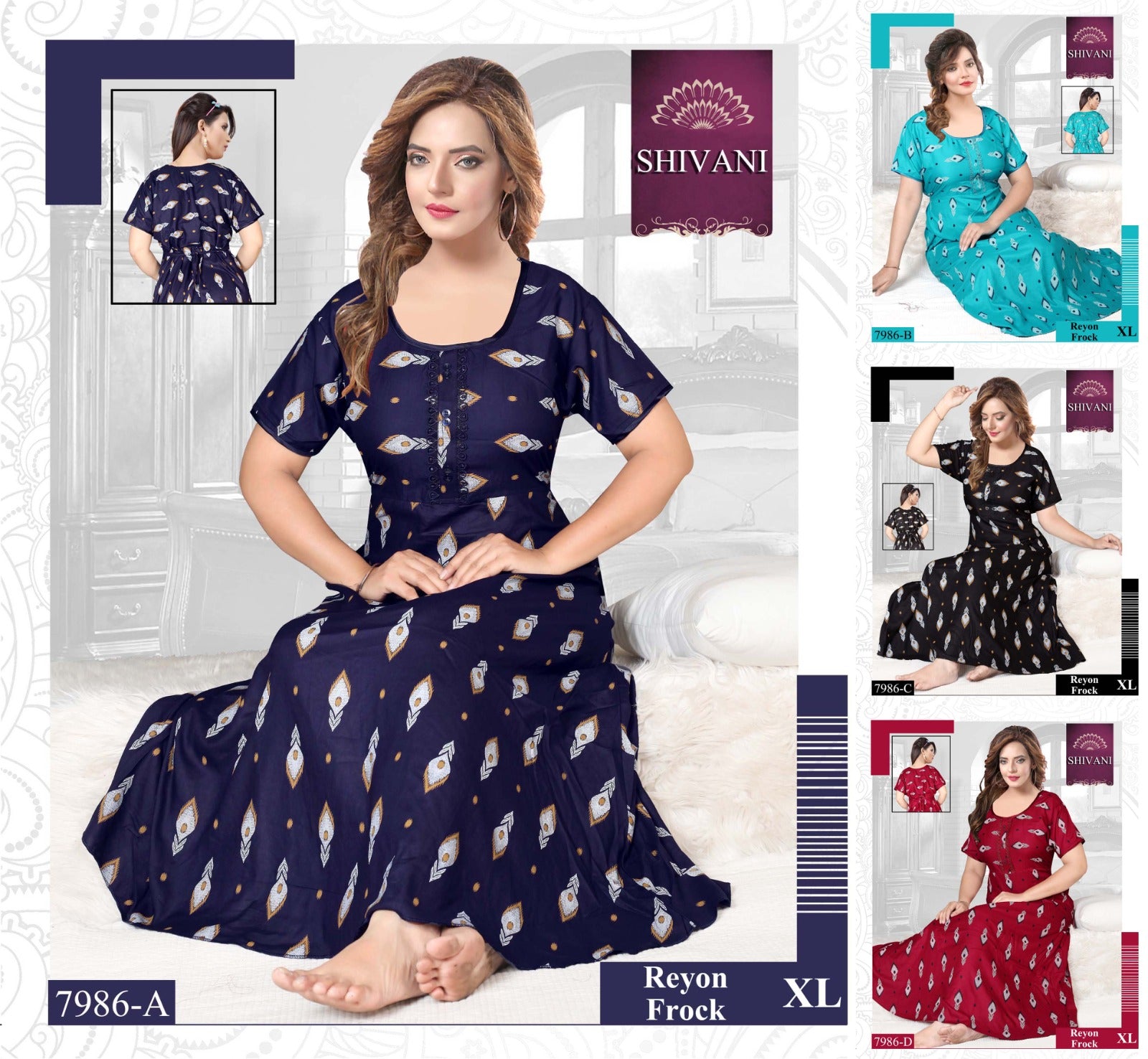 Rayon Frock 2011 Shivani Night Gowns