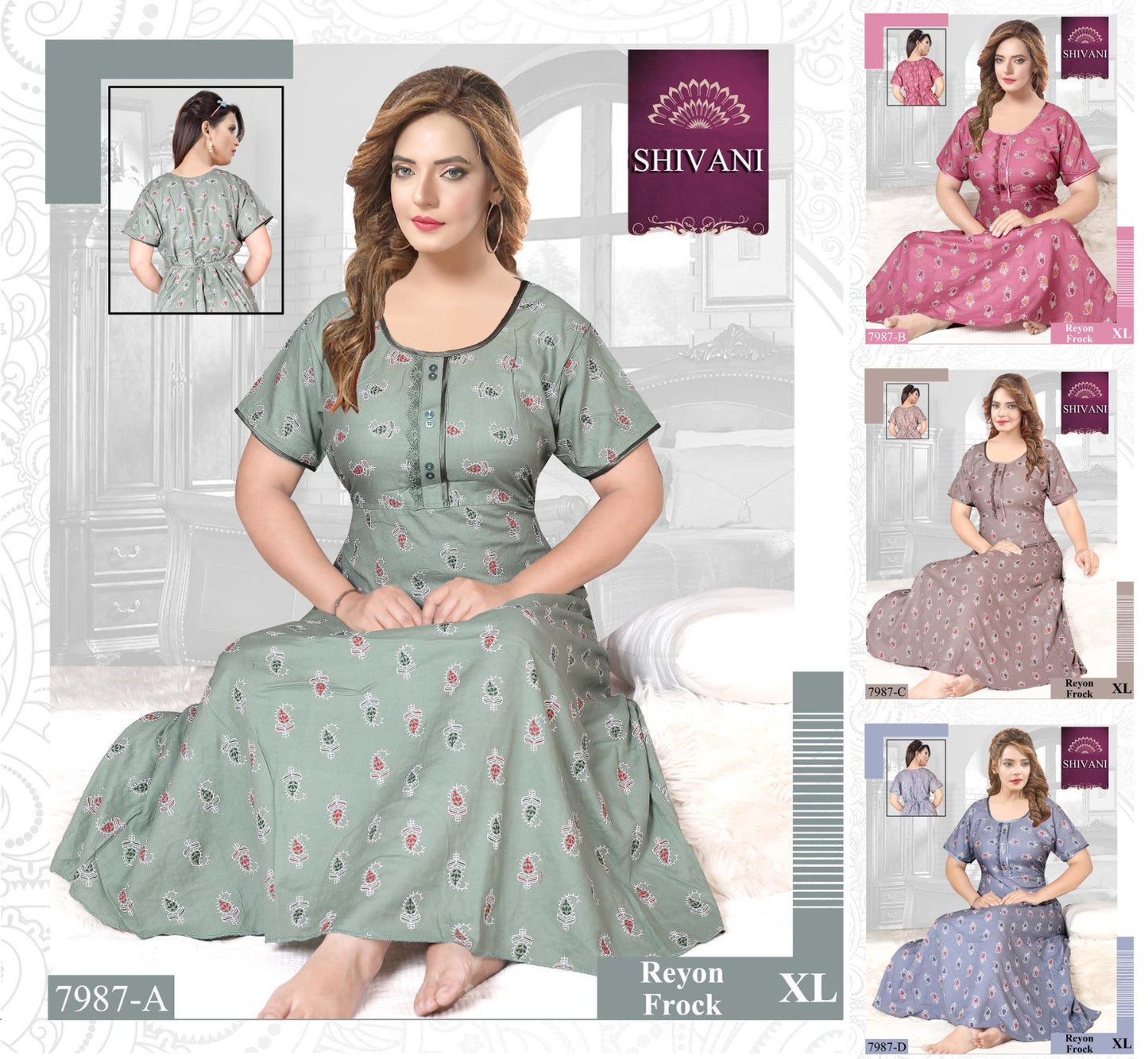 Rayon Frock 2011 Shivani Night Gowns