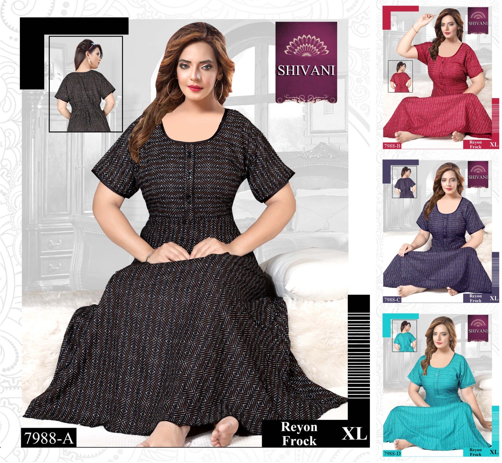 Rayon Frock 2011 Shivani Night Gowns