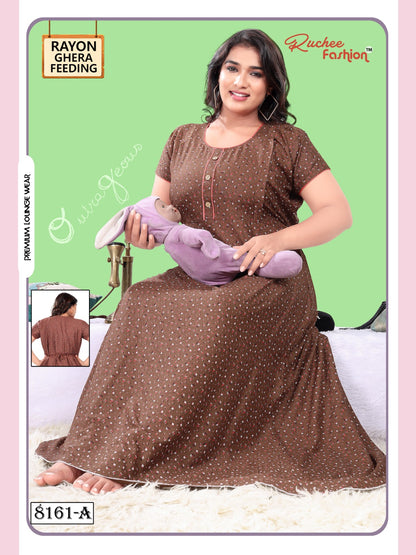 Rayon Ghera 2711 Ruchee Fashion Feeding Night Gown