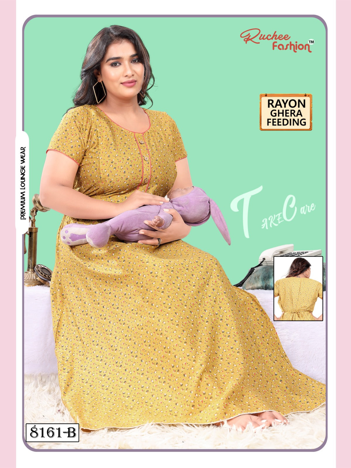 Rayon Ghera 2711 Ruchee Fashion Feeding Night Gown