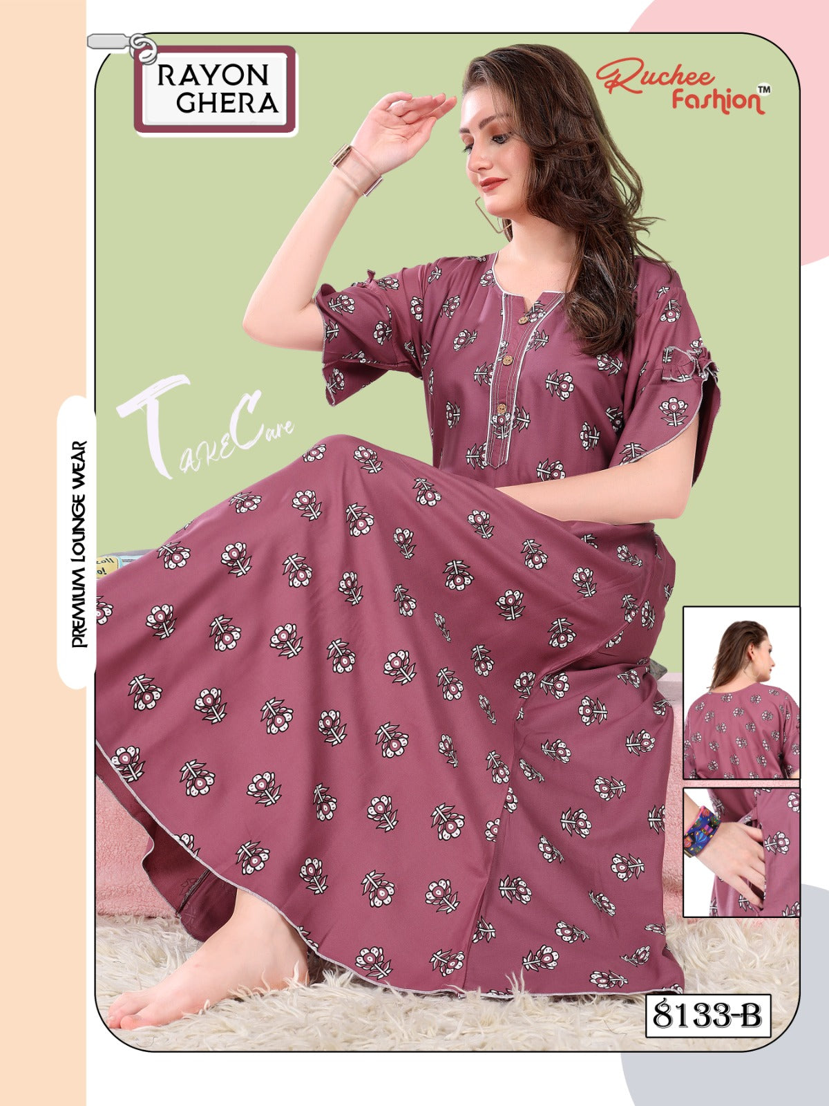 Rayon Ghera 3110 Ruchee Fashion Night Gowns