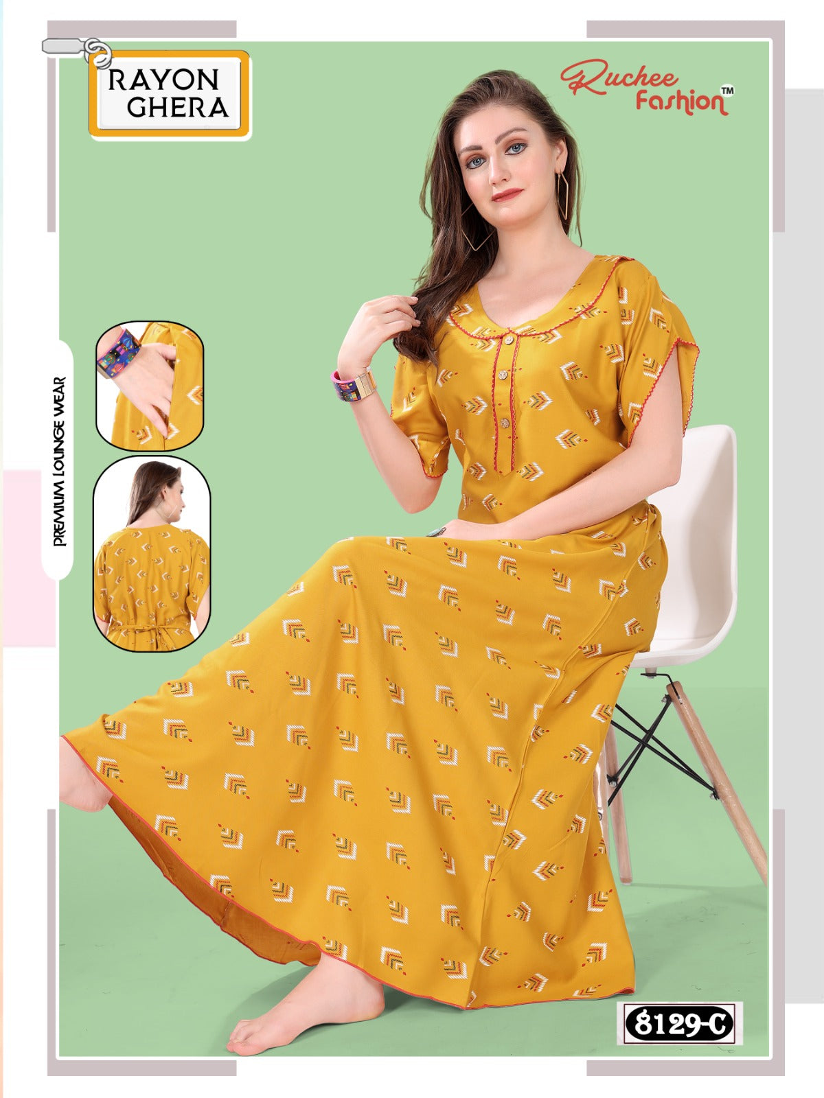 Rayon Ghera 3110 Ruchee Fashion Night Gowns