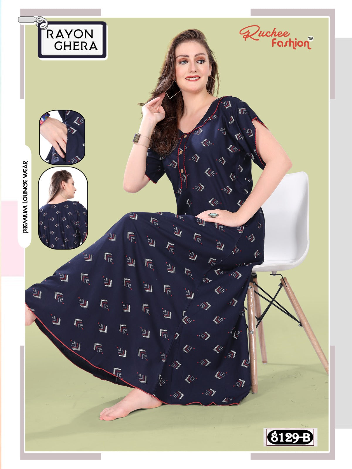 Rayon Ghera 3110 Ruchee Fashion Night Gowns