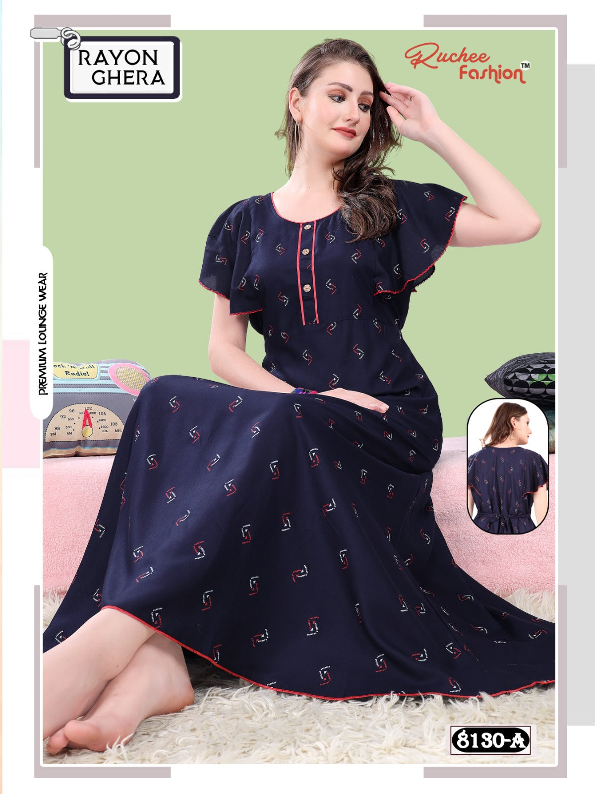 Rayon Ghera 3110 Ruchee Fashion Night Gowns