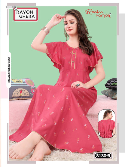 Rayon Ghera 3110 Ruchee Fashion Night Gowns