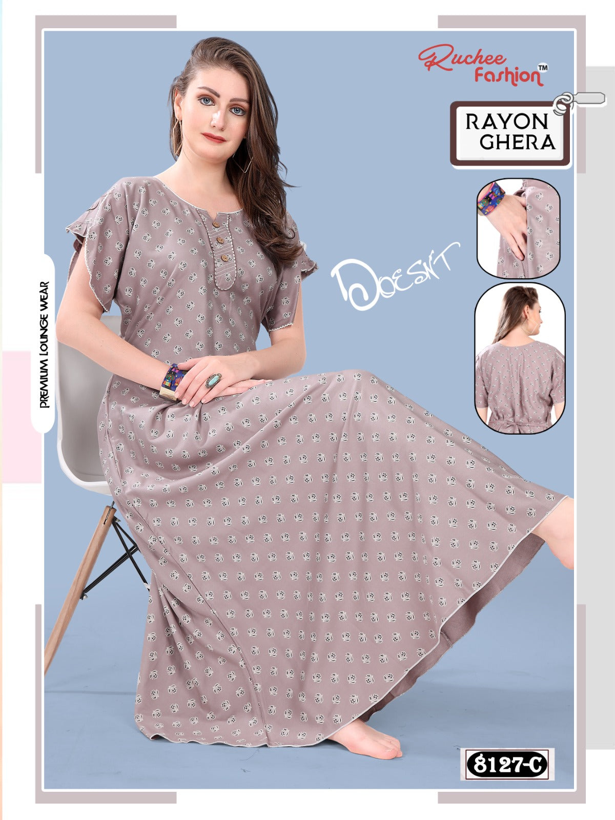 Rayon Ghera 3110 Ruchee Fashion Night Gowns