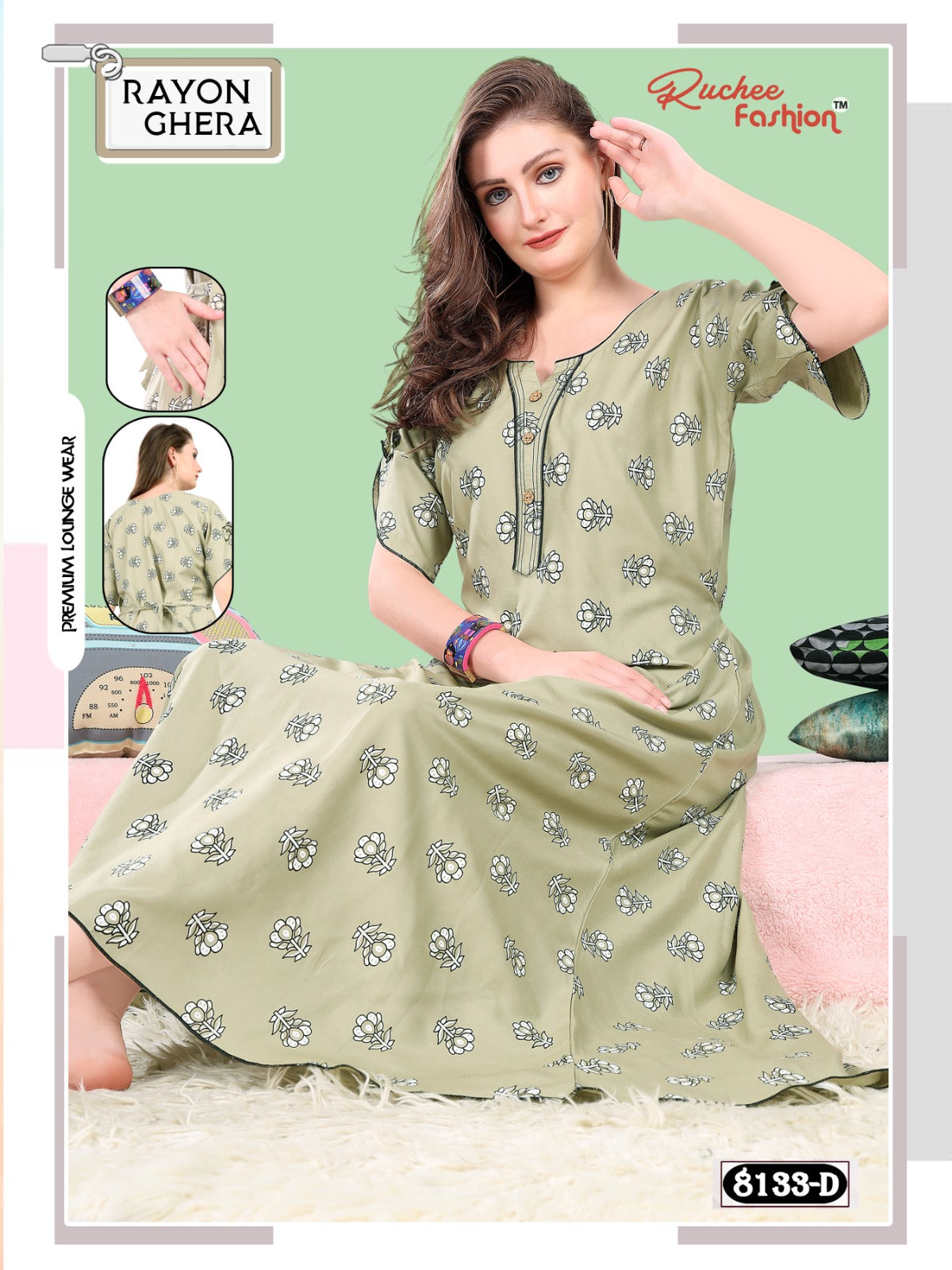 Rayon Ghera 3110 Ruchee Fashion Night Gowns