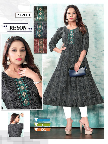 Rayon Mmc Anarkali Kurtis