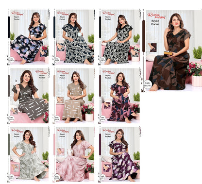 Rayon Pocket 2411 Ruchee Fashion Night Gowns