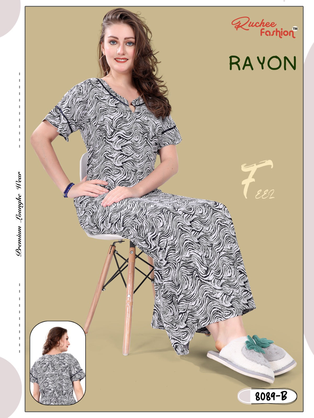 Rayon Ruchee Fashion Night Gowns