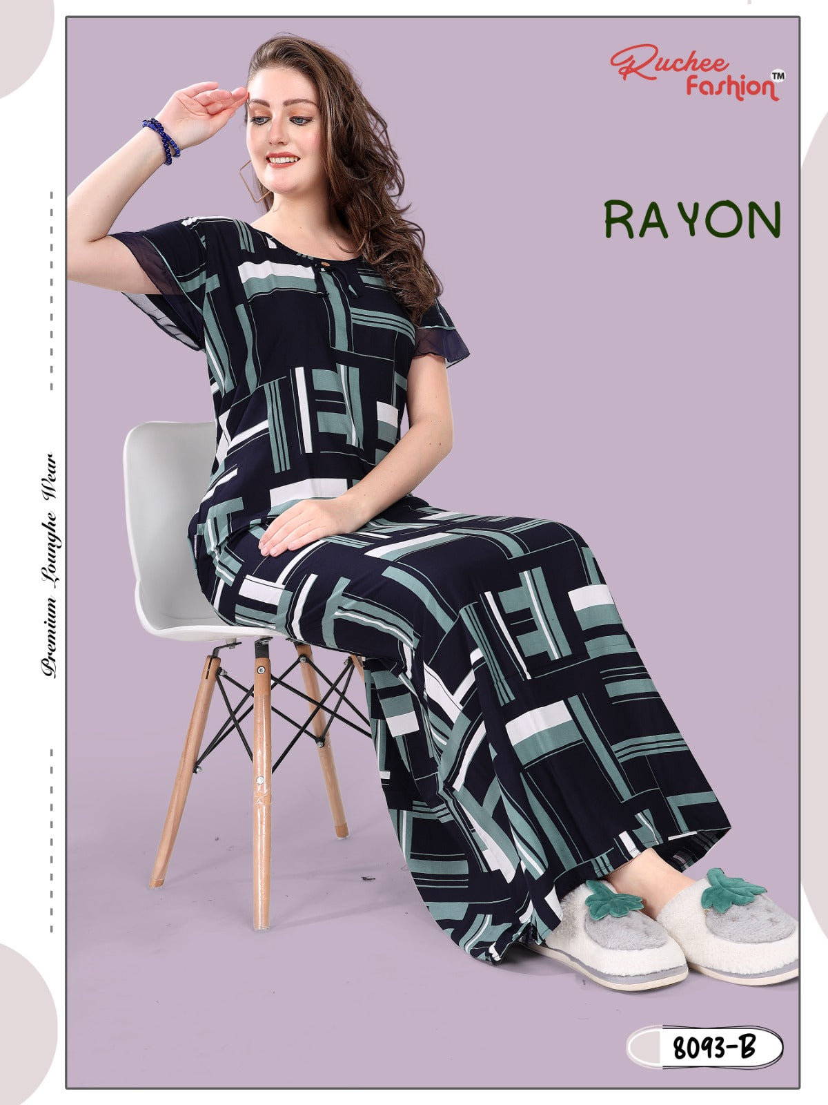 Rayon Ruchee Fashion Night Gowns
