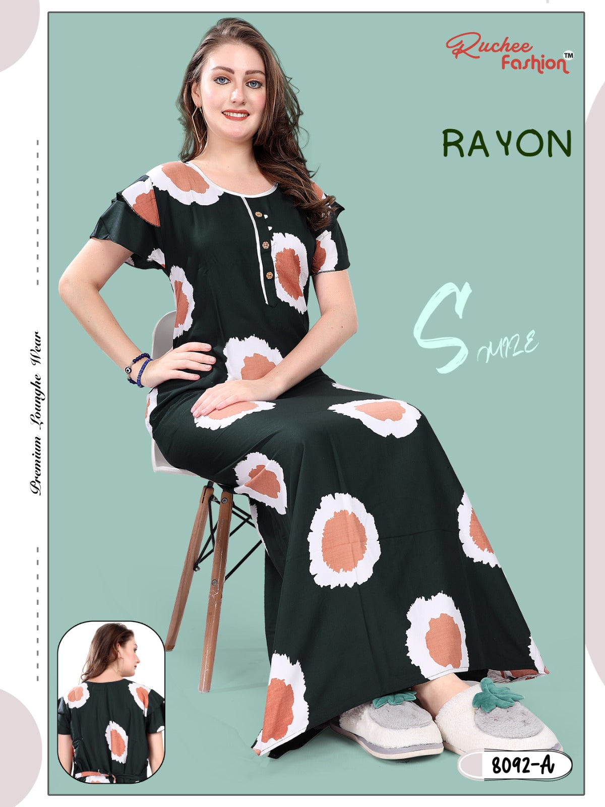 Rayon Ruchee Fashion Night Gowns