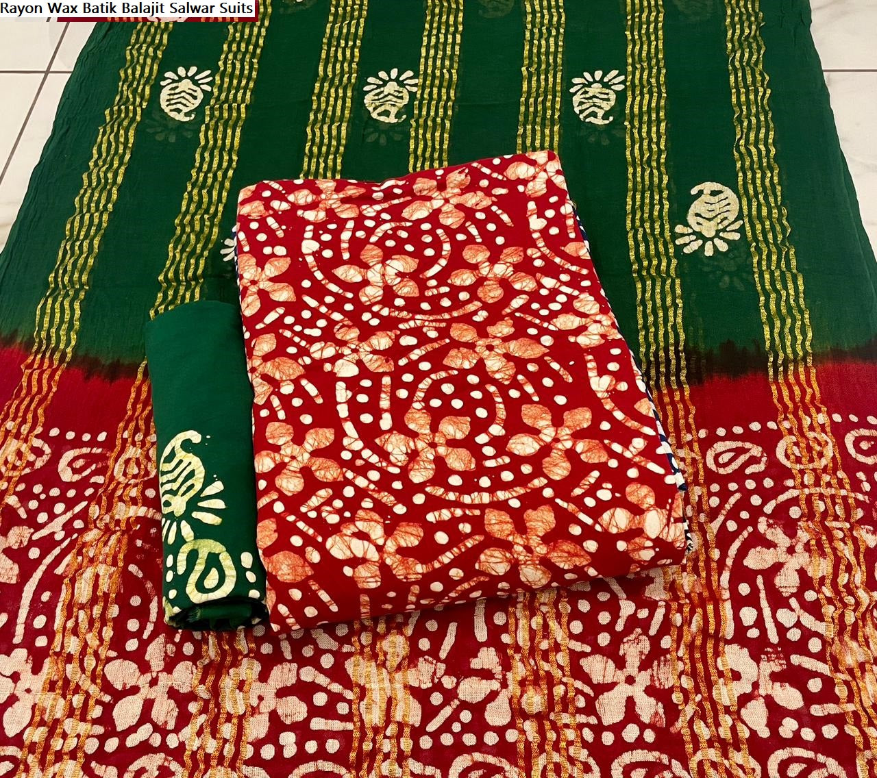 Rayon Wax Batik Balajit Salwar Suits