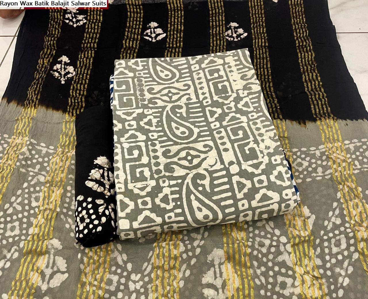 Rayon Wax Batik Balajit Salwar Suits