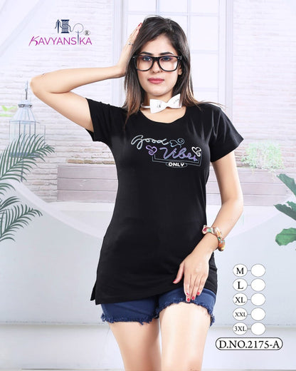 Ready At Store-Vol 2175 Kavyansika Hosiery Cotton Women Long Tshirt