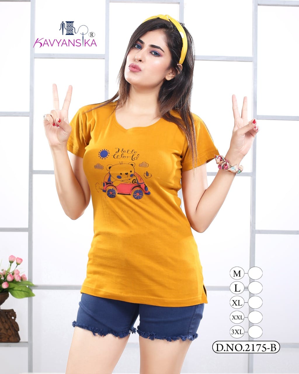 Ready At Store-Vol 2175 Kavyansika Hosiery Cotton Women Long Tshirt