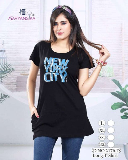 Ready At Store-Vol 2176 Kavyansika Hosiery Cotton Women Long Tshirt