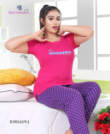 Ready At Store-Vol 619 Kavyansika Hosiery Cotton Pyjama Night Suits