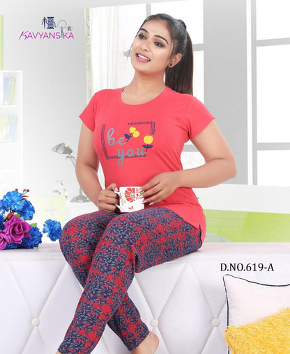 Ready At Store-Vol 619 Kavyansika Hosiery Cotton Pyjama Night Suits