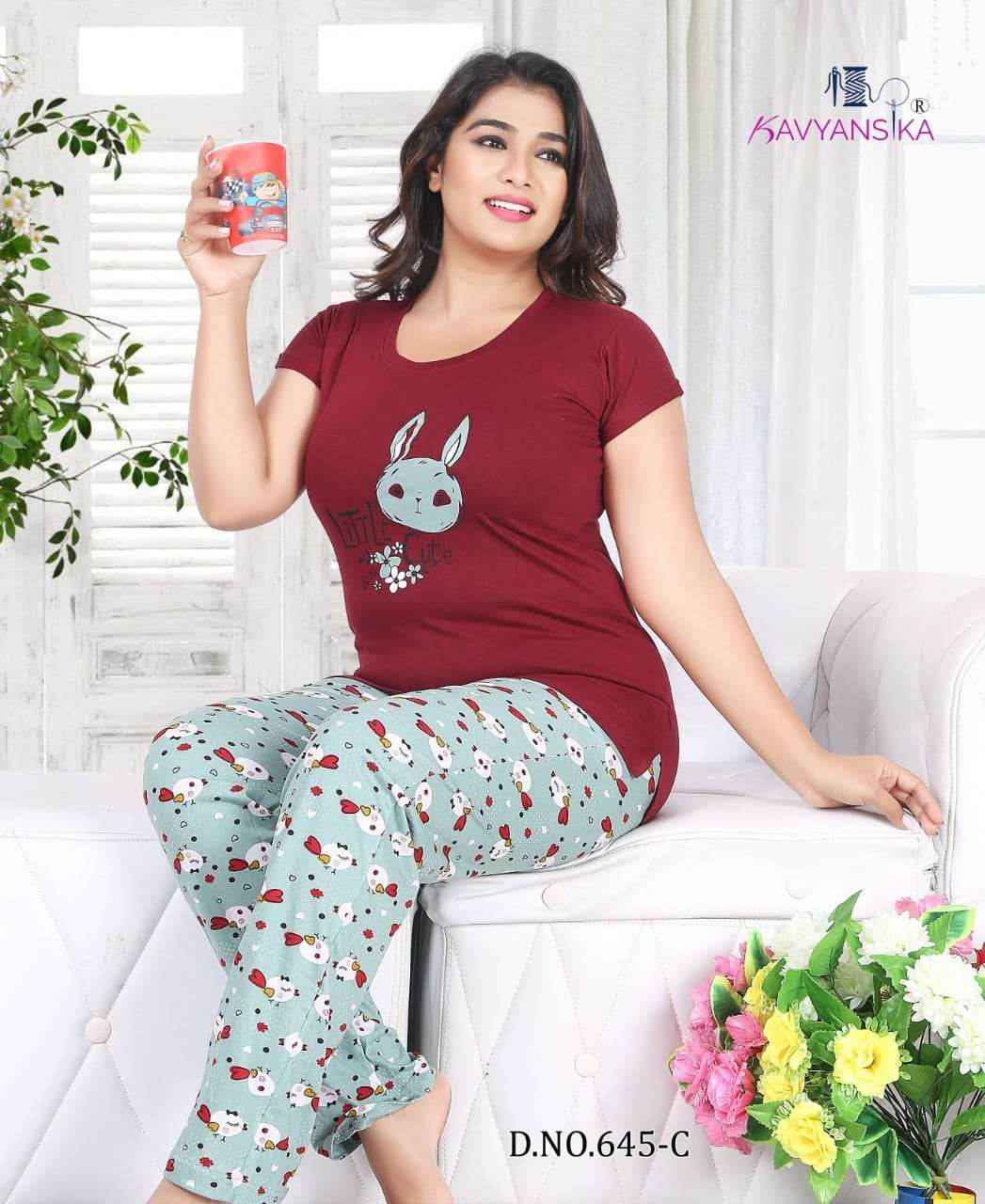Ready At Store-Vol 645 Kavyansika Hosiery Cotton Pyjama Night Suits