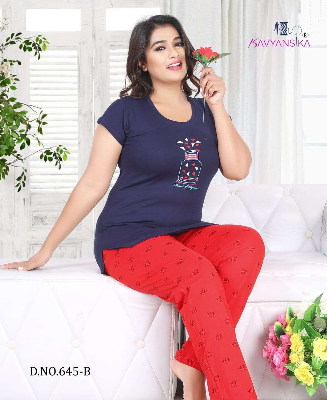 Ready At Store-Vol 645 Kavyansika Hosiery Cotton Pyjama Night Suits