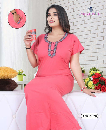 Ready At Store-Vol 652 Kavyansika Hosiery Cotton Night Gowns