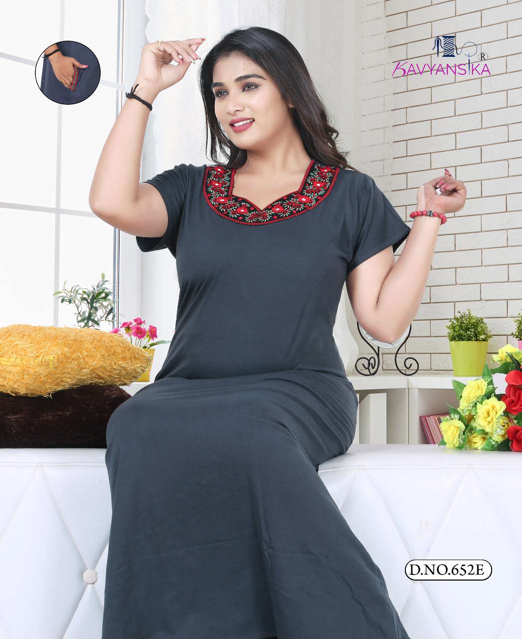 Ready At Store-Vol 652 Kavyansika Hosiery Cotton Night Gowns