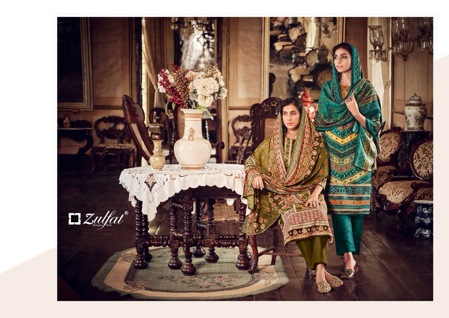 Rehnuma Zulfat Designer Pashmina Suits