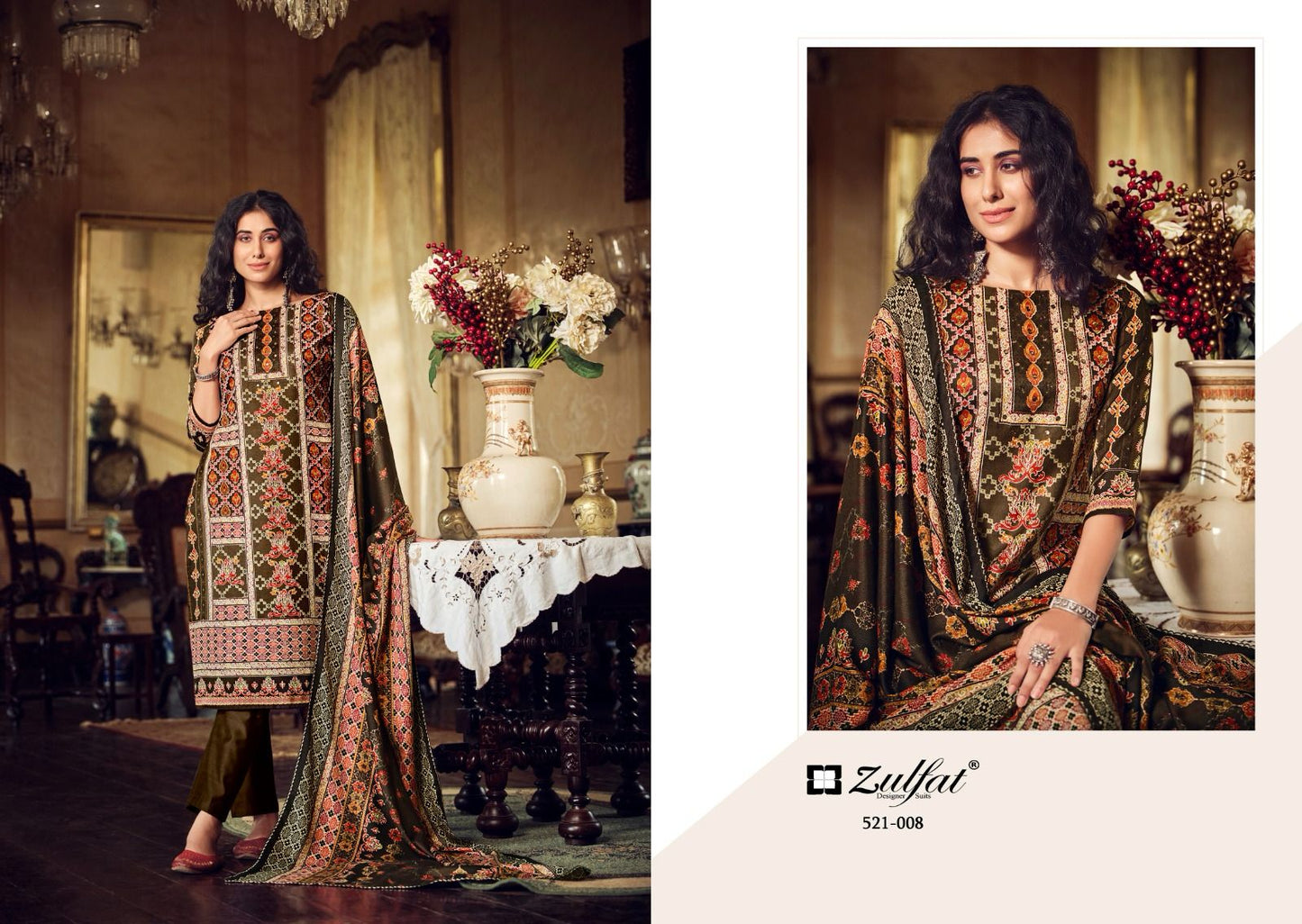 Rehnuma Zulfat Designer Pashmina Suits