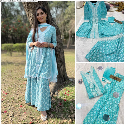 Reliance Lady Leela Rayon Cotton Readymade Sharara Suits