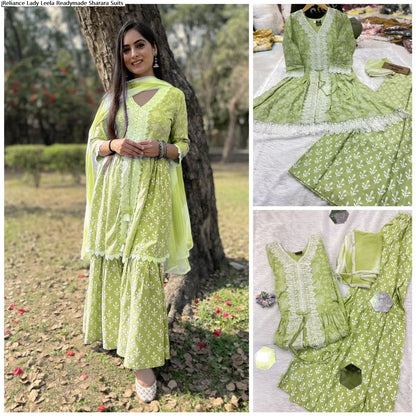 Reliance Lady Leela Rayon Cotton Readymade Sharara Suits