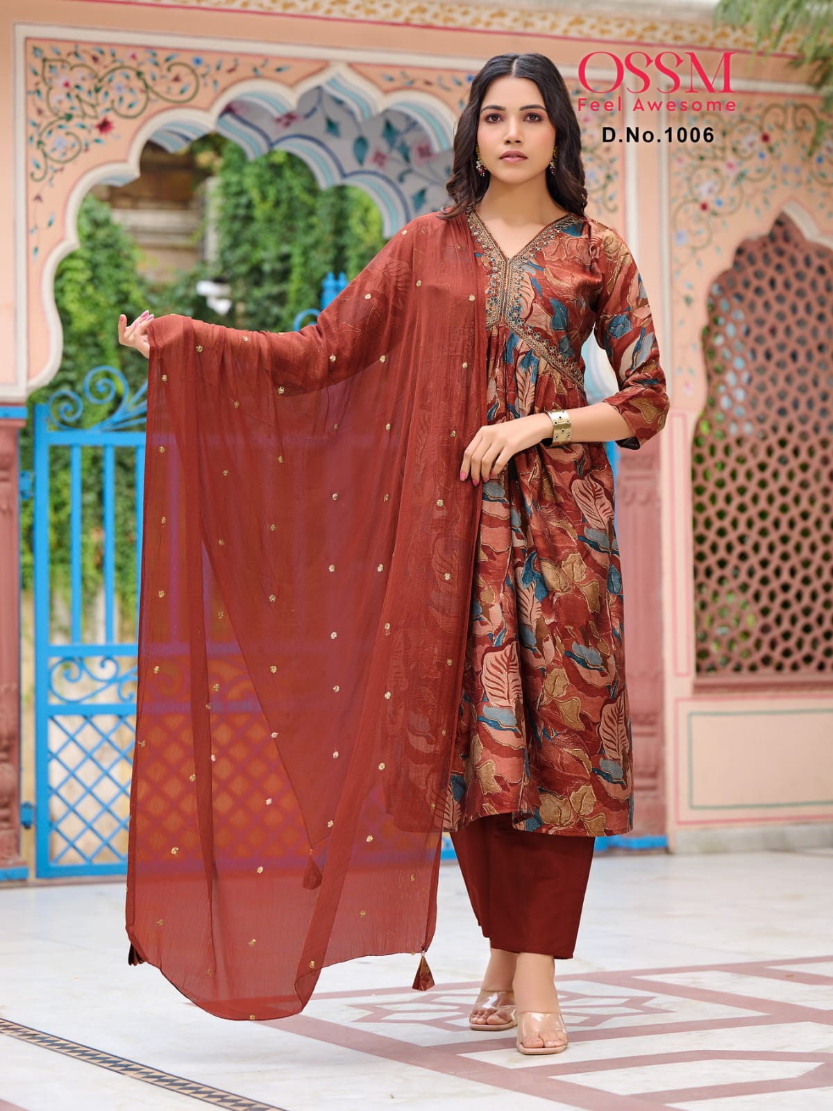 Resham Vol 10 Ossm Chanderi Readymade Pant Style Suits